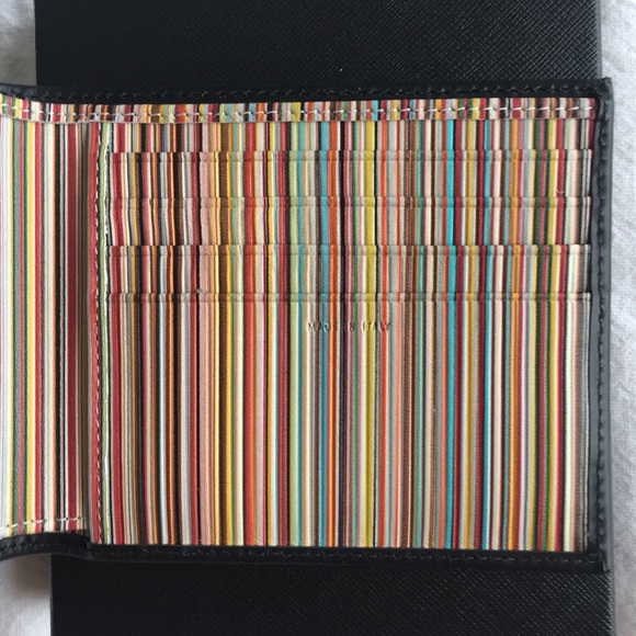 Paul Smith Multistripe Leather Bifold Wallet - Picture 4 of 7